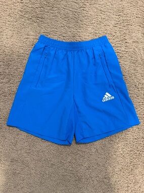 adidas Men's Royal Blue Athletic Shorts with Logo